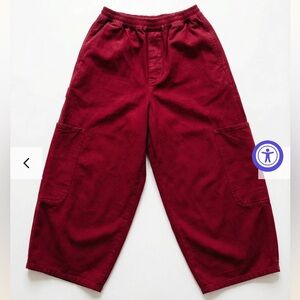 Meals chef pants in wine/burgundy